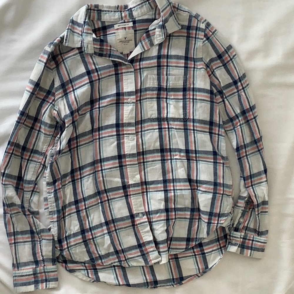 american eagle boyfriend fit flannel
